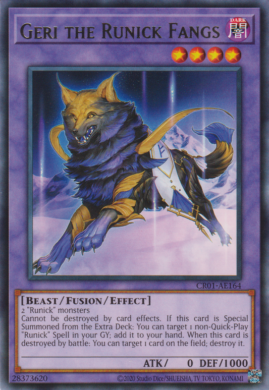 [遊戲王亞英版] 神碑之牙 基利 / 神碑の牙ゲーリ / Geri the Runick Fangs-Trading Card Game-TCG-Oztet Amigo