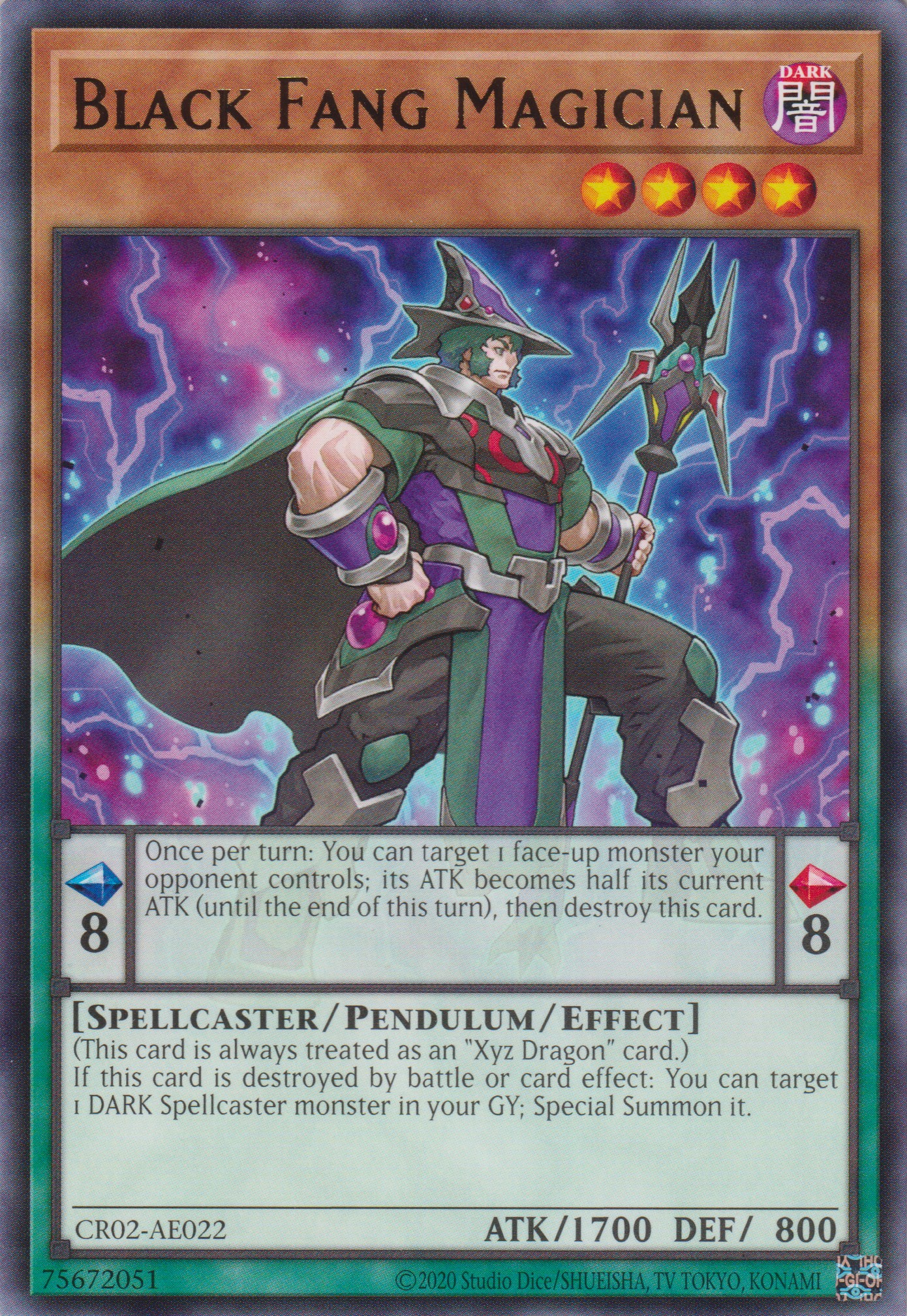 [遊戲王亞英版] 黑牙的魔術師 / 黒牙の魔術師 / Black Fang Magician-Trading Card Game-TCG-Oztet Amigo
