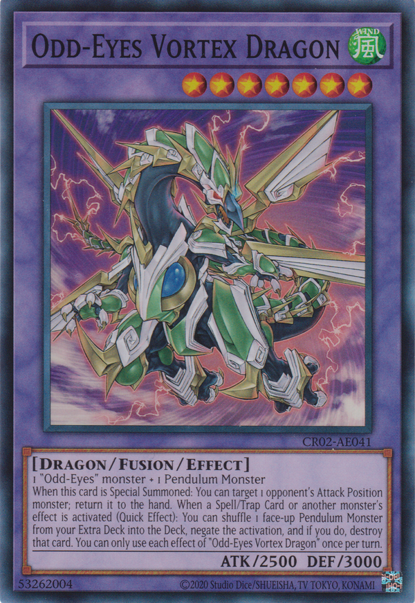 [遊戲王亞英版] 異色眼風雷龍 / オッドアイズ·ボルテックス·ドラゴン / Odd-Eyes Vortex Dragon-Trading Card Game-TCG-Oztet Amigo