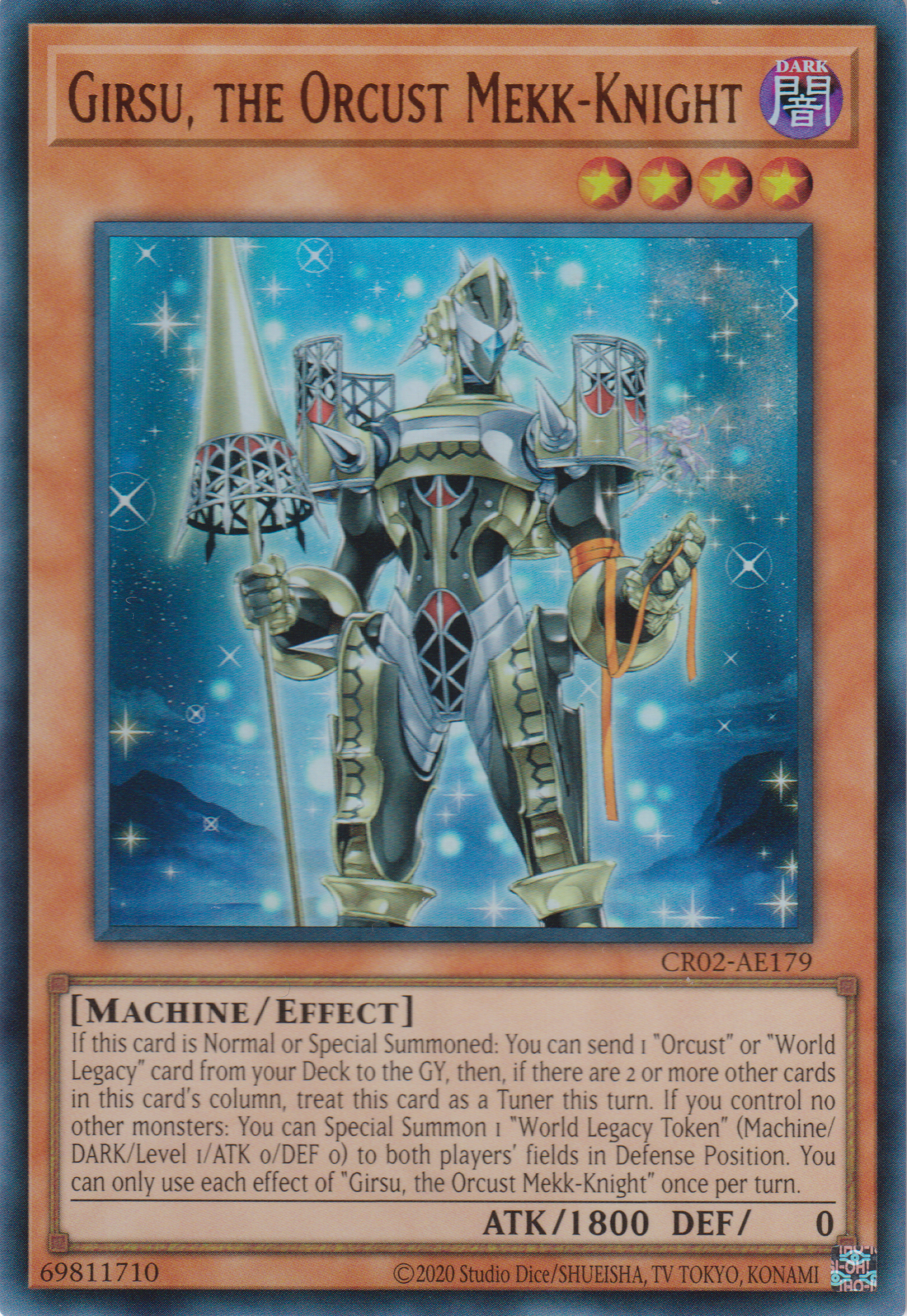 [遊戲王亞英版] 宵星之騎士吉爾蘇 /  宵星の騎士ギルス / Girsu, the Orcust Mekk-Knight-Trading Card Game-TCG-Oztet Amigo
