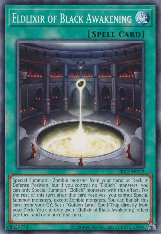 [遊戲王亞英版] 黑色覺醒的黃金國藥 / 黒き覚醒のエルドリクシル / Eldlixir of Black Awakening-Trading Card Game-TCG-Oztet Amigo