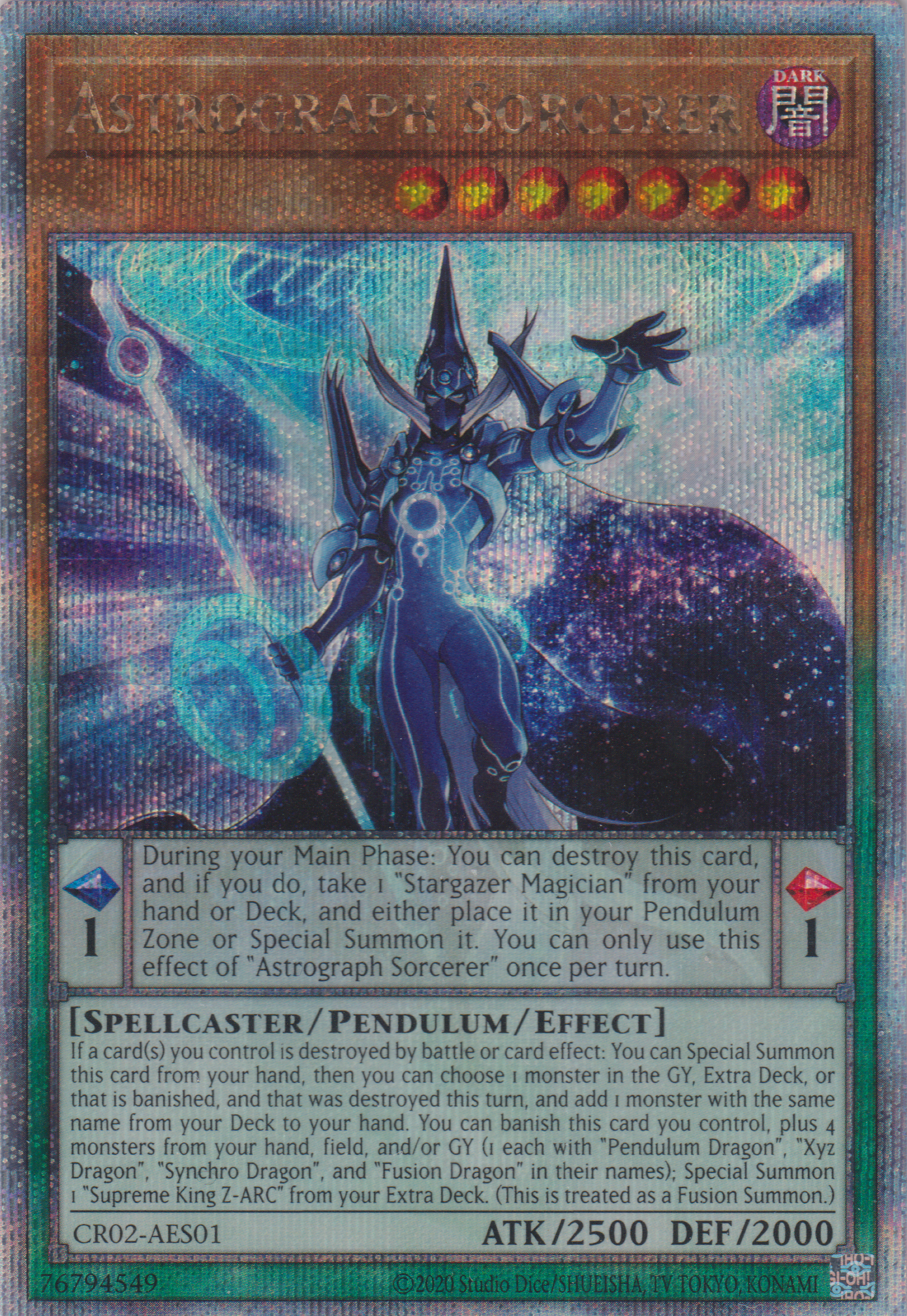 [遊戲王亞英版] 宙讀的魔術士 / アストログラフ・マジシャン / Astrograph Sorcerer-Trading Card Game-TCG-Oztet Amigo