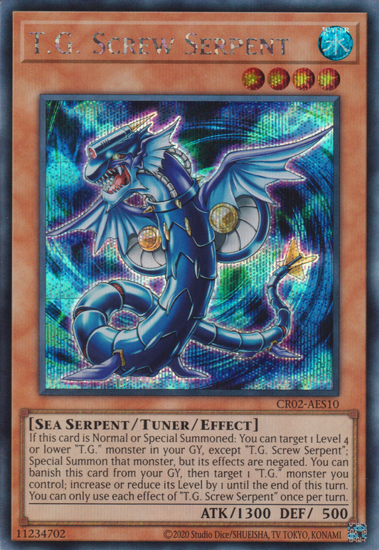 [遊戲王亞英版] 科技屬螺旋槳蛇 / スクリュー・サーペント / T.G. Screw Serpent-Trading Card Game-TCG-Oztet Amigo
