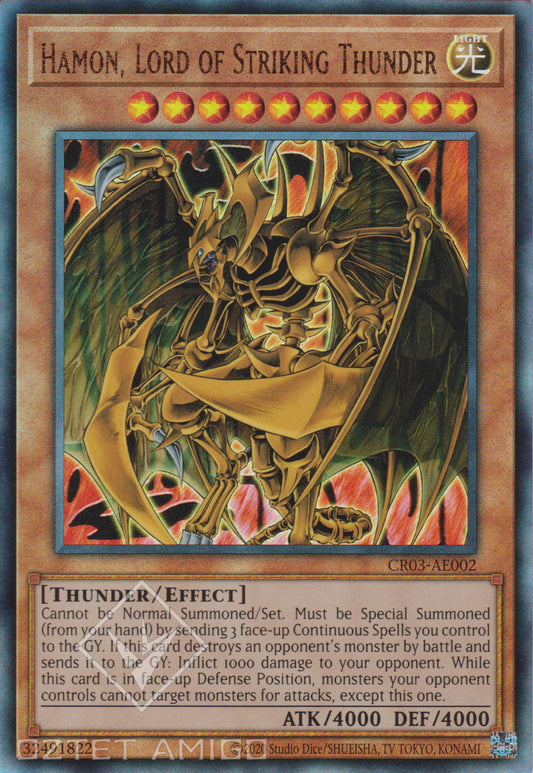 [遊戲王亞英版] 降雷皇哈蒙 / 降雷皇ハモン / Hamon, Lord of Striking Thunder-Trading Card Game-TCG-Oztet Amigo