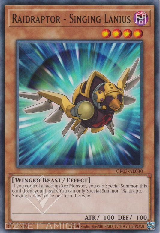 [遊戲王亞英版] RR-鳴囀伯勞 / RR－シンギング・レイニアス / Raidraptor - Singing Lanius-Trading Card Game-TCG-Oztet Amigo