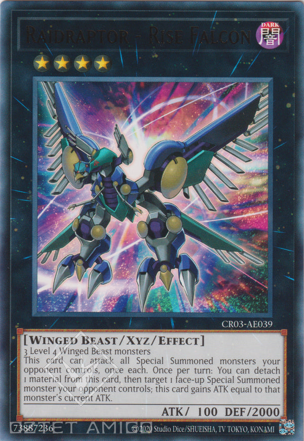 [遊戲王亞英版] RR-起翼獵鷹 / RR－ライズ・ファルコン / Raidraptor - Rise Falcon-Trading Card Game-TCG-Oztet Amigo