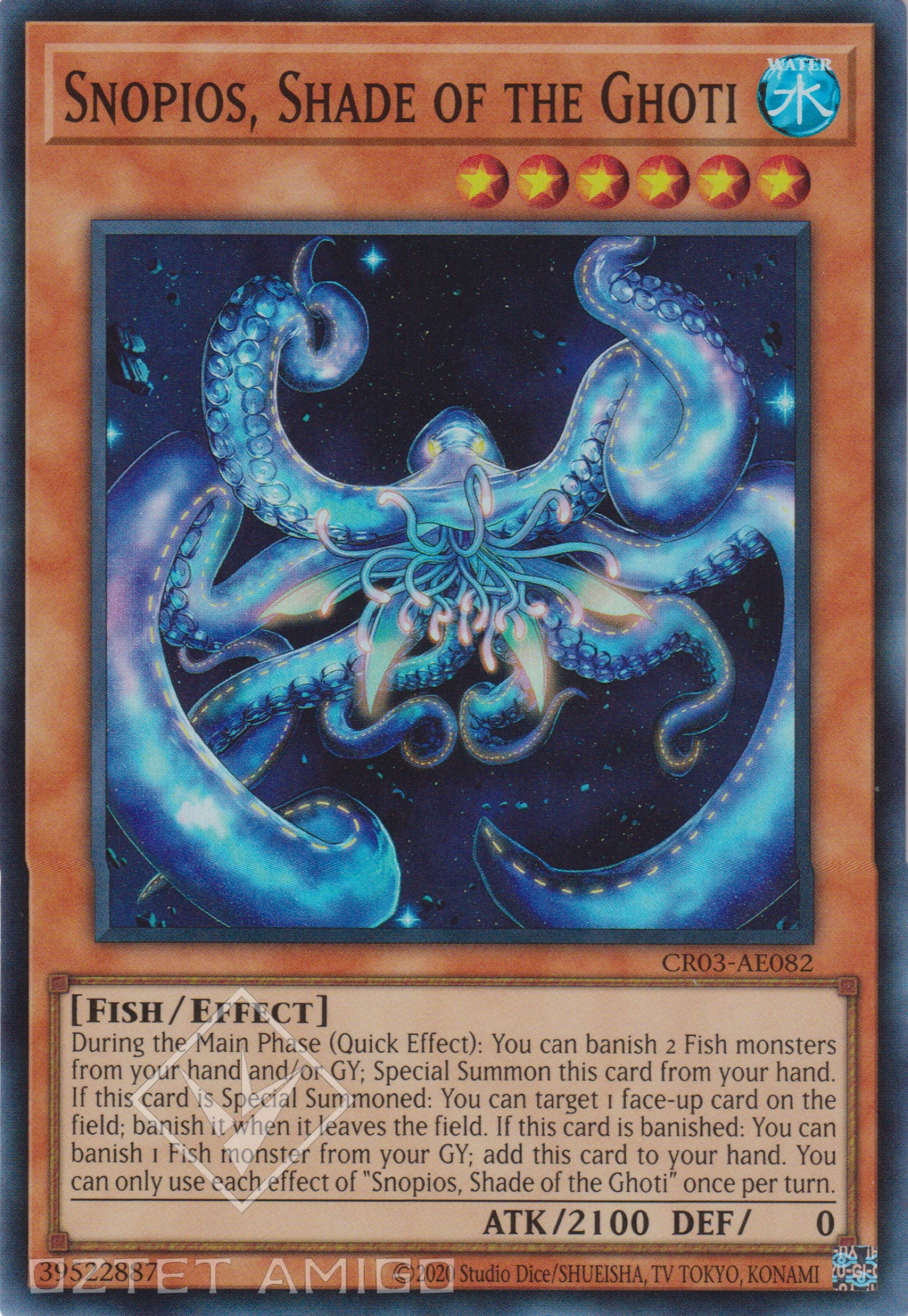 [遊戲王亞英版] 異魚陰影-斯諾皮奧斯 / ゴーティスの陰影スノーピオス / Snopios, Shadow of the Ghoti-Trading Card Game-TCG-Oztet Amigo