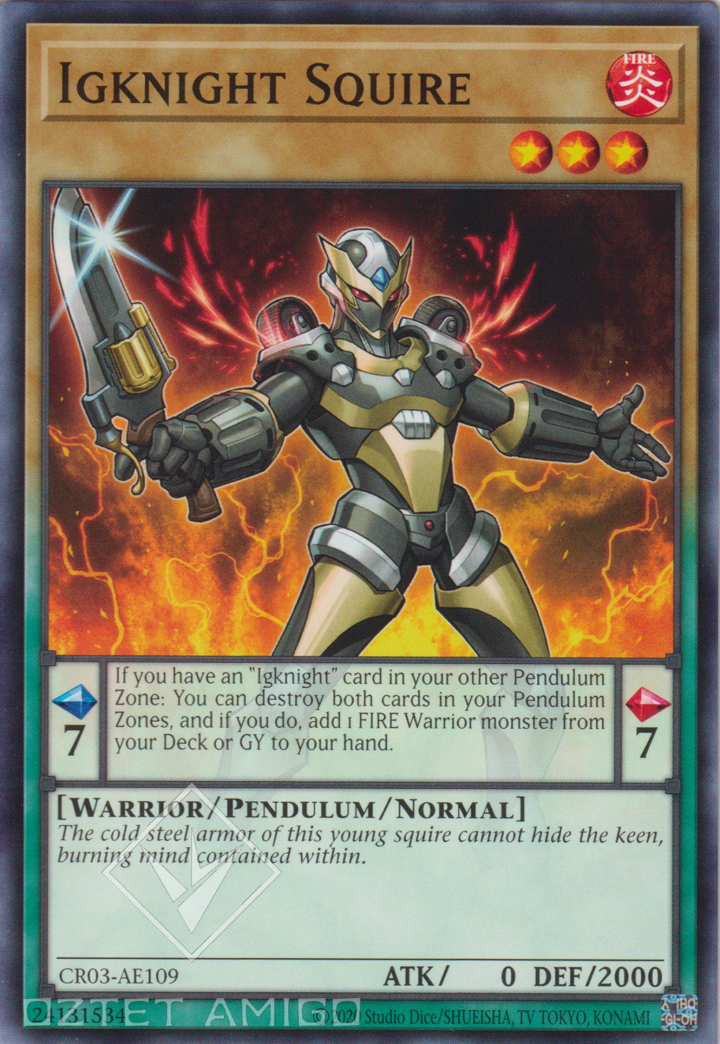 [遊戲王亞英版] 點火騎士 馬格努姆 / イグナイト・マグナム / Igknight Squire-Trading Card Game-TCG-Oztet Amigo