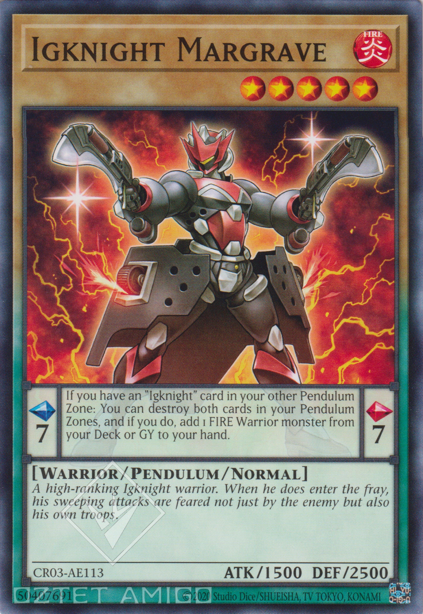 [遊戲王亞英版] 點火騎士 鎮暴 / イグナイト・ライオット / Igknight Margrave-Trading Card Game-TCG-Oztet Amigo