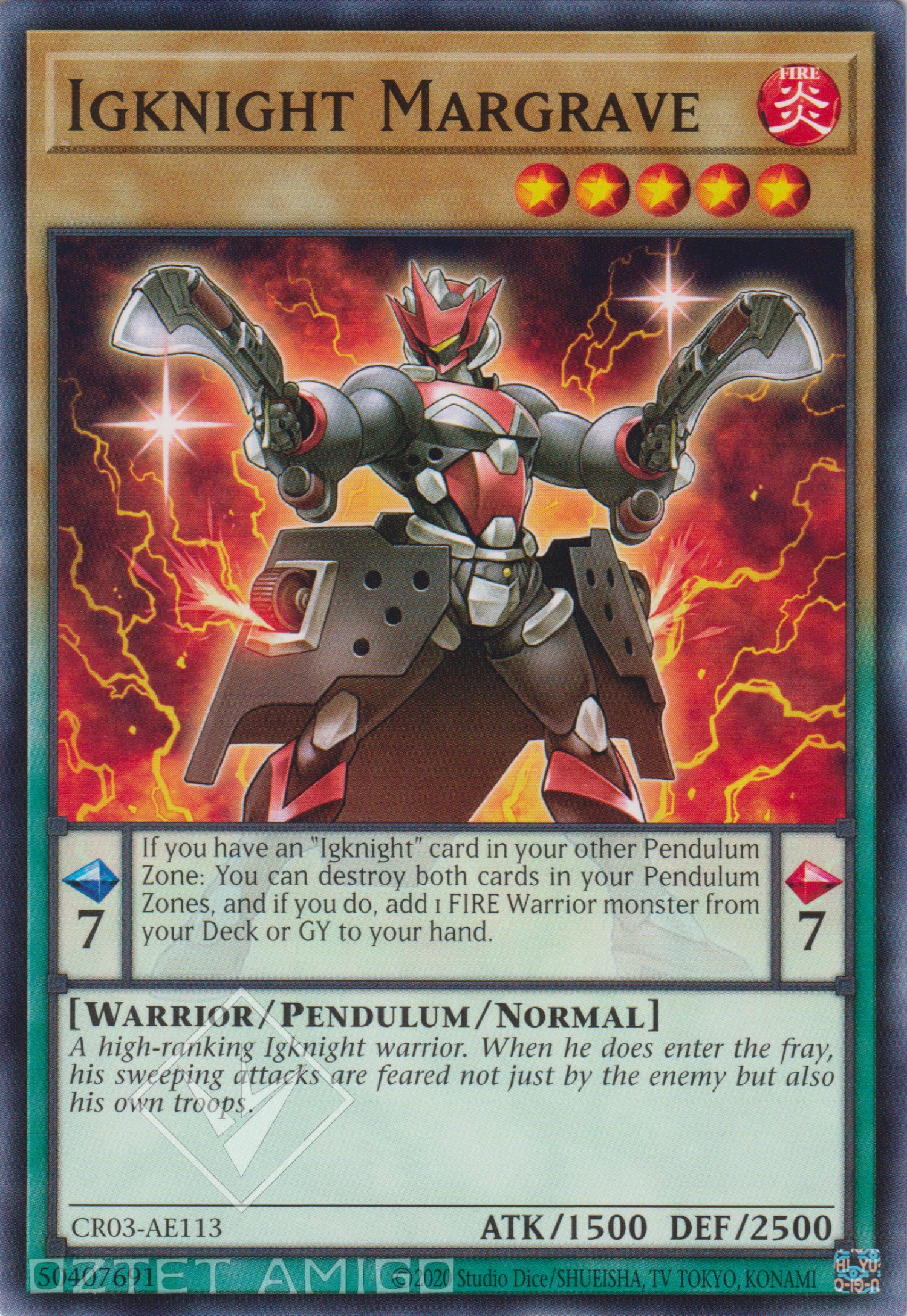 [遊戲王亞英版] 點火騎士 鎮暴 / イグナイト・ライオット / Igknight Margrave-Trading Card Game-TCG-Oztet Amigo