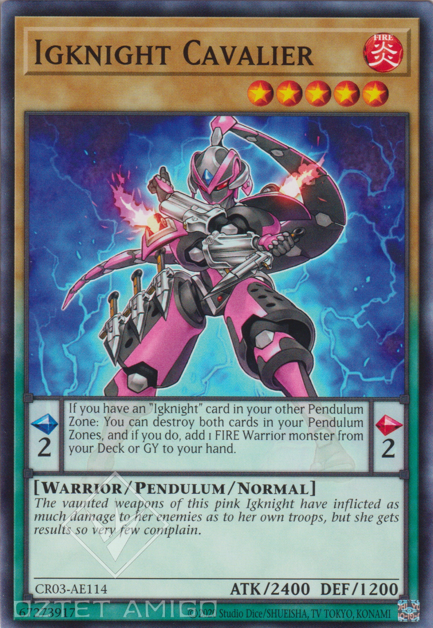 [遊戲王亞英版] 點火騎士 點五零 / イグナイト・キャリバー / Igknight Gallant-Trading Card Game-TCG-Oztet Amigo