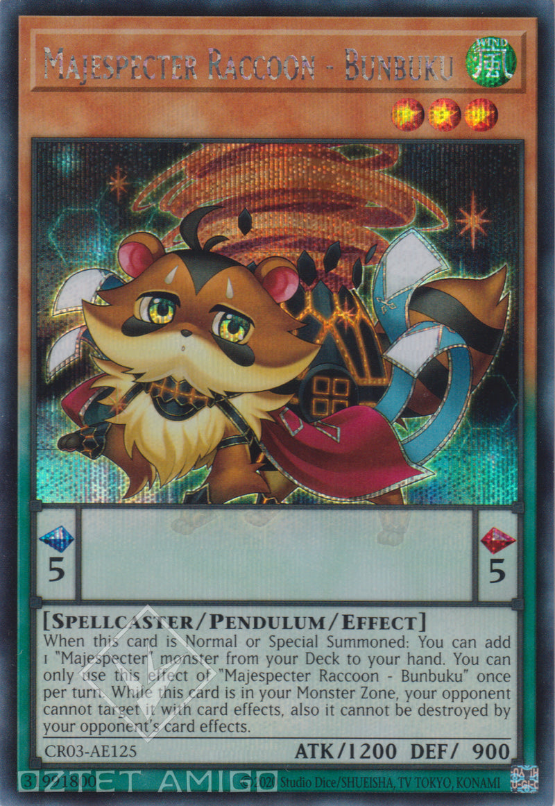 [遊戲王亞英版] 威風妖怪・狸 / マジェスペクター・ラクーン / Majespecter Raccoon - Bunbuku-Trading Card Game-TCG-Oztet Amigo