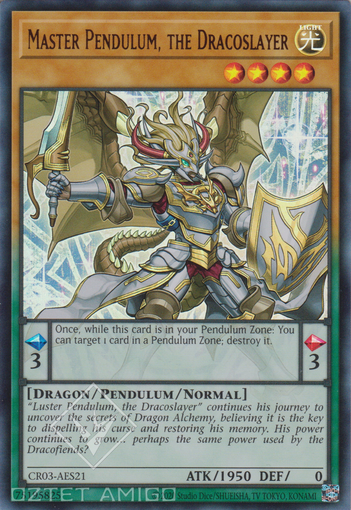 [遊戲王亞英版] 龍劍士統領擺動P / 竜剣士マスターP / Master Pendulum, the Dracoslayer-Trading Card Game-TCG-Oztet Amigo
