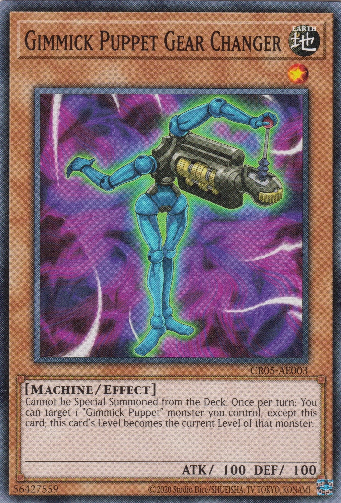 [遊戲王亞英版]  奇巧人偶-齒輪變速者 / ギミック・パペット－ギア・チェンジャー / Gimmick Puppet Gear Changer-Trading Card Game-TCG-Oztet Amigo