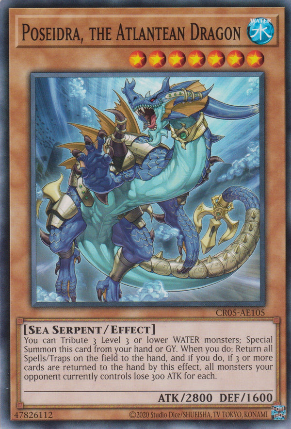 [遊戲王亞英版] 海皇龍 波賽德拉 / 海皇龍ポセイドラ / Poseidra, the Atlantean Dragon-Trading Card Game-TCG-Oztet Amigo