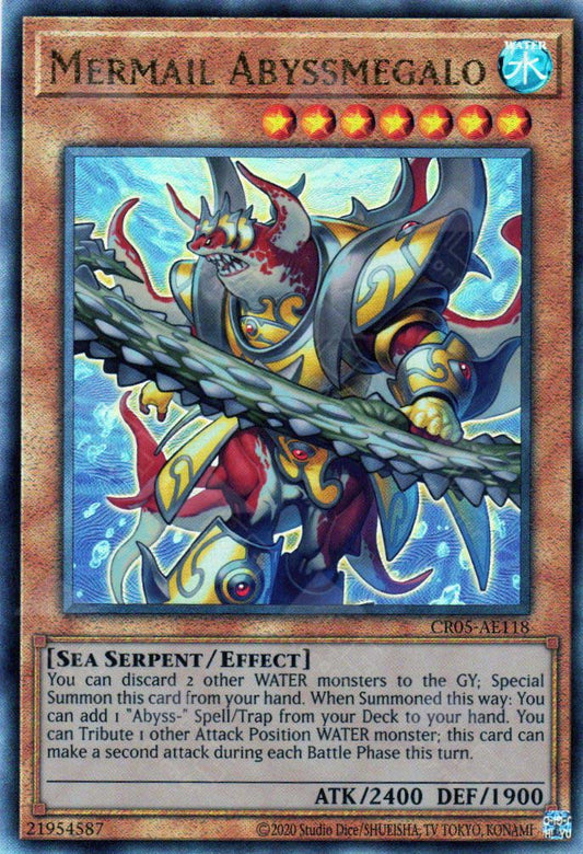 [遊戲王亞英版] 水精鱗 巨齒深淵鯊 / 水精鱗－メガロアビス / Mermail Abyssmegalo-Trading Card Game-TCG-Oztet Amigo