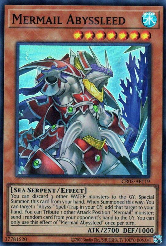 [遊戲王亞英版] 水精鱗 利茲深淵魚 / 水精鱗－リードアビス / Mermail Abyssleed-Trading Card Game-TCG-Oztet Amigo