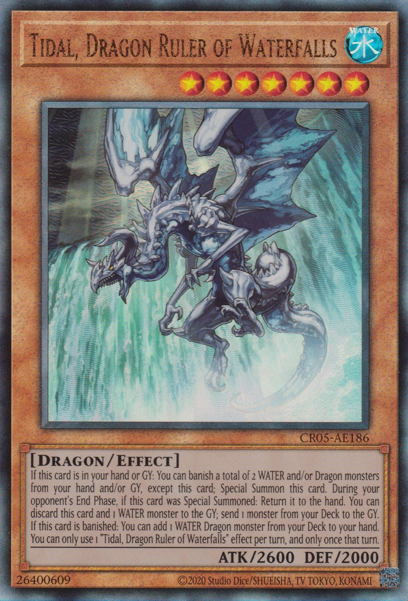 [遊戲王亞英版] 瀑征龍 潮汐 / 瀑徵竜－タイダル / Tidal, Dragon Ruler of Waterfalls-Trading Card Game-TCG-Oztet Amigo