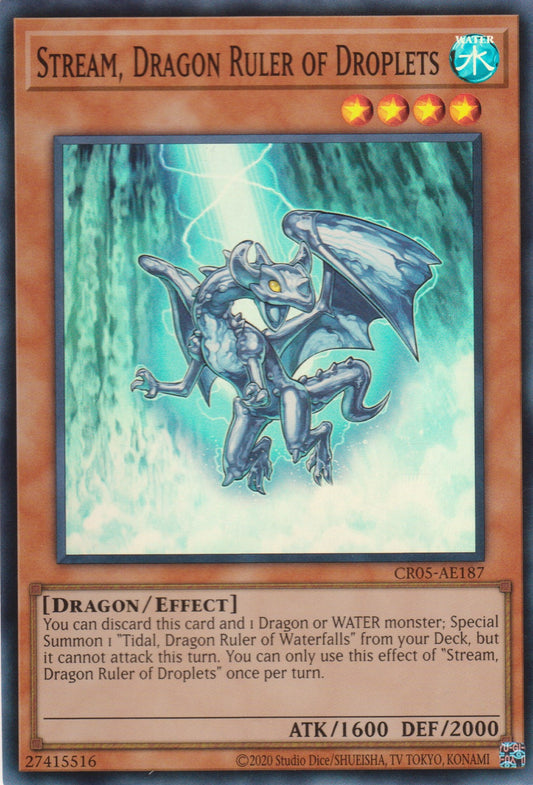 [遊戲王亞英版] 水征龍 水流 / 水征竜－ストリーム / Stream, Dragon Ruler of Droplets-Trading Card Game-TCG-Oztet Amigo