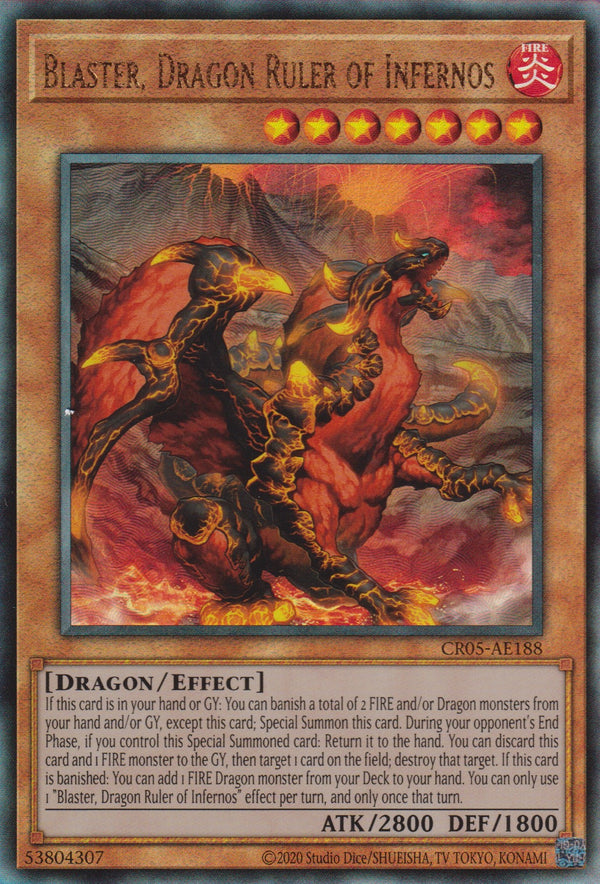 [遊戲王亞英版] 焰征龍 爆破 / 焔征竜-ブラスター / Blaster, Dragon Ruler of Infernos-Trading Card Game-TCG-Oztet Amigo