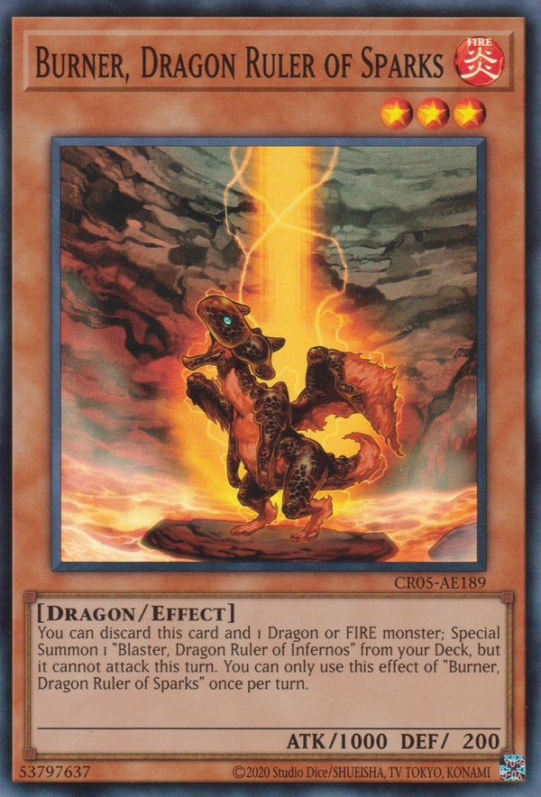 [遊戲王亞英版] 炎征龍 燃燒 / 炎征竜-バーナー / Burner, Dragon Ruler of Sparks-Trading Card Game-TCG-Oztet Amigo