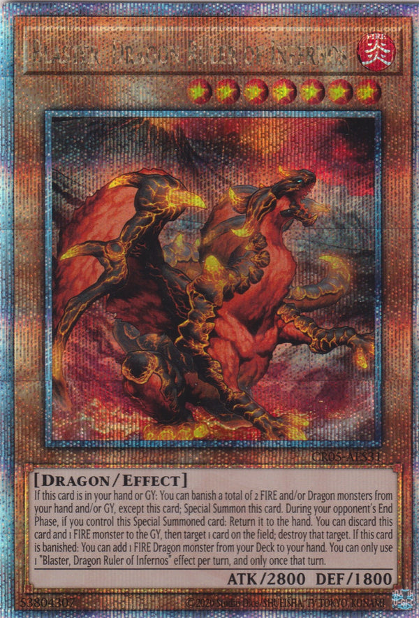 [遊戲王亞英版] 焰征龍 爆破 / 焔征竜-ブラスター / Blaster, Dragon Ruler of Infernos-Trading Card Game-TCG-Oztet Amigo