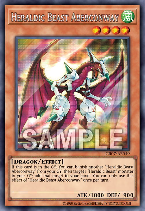 [遊戲王亞英版]紋章獸 亞伯康威龍/紋章獣アバコーンウェイ /Heraldic Beast Aberconway