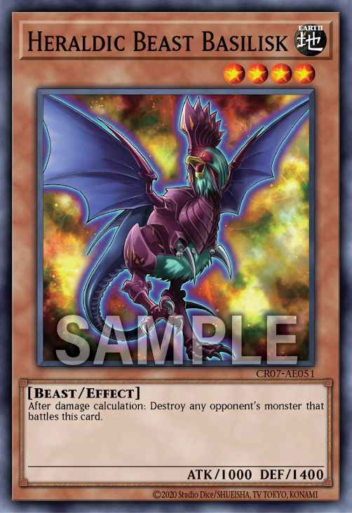 [遊戲王亞英版]紋章獸巴西利斯克/紋章獣バシリスク /Heraldic Beast Basilisk