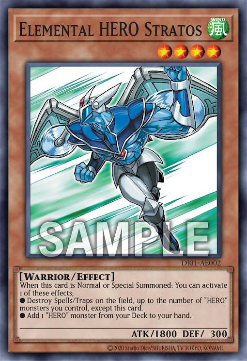 [遊戲王] E．HERO空氣人 / E·HERO エアーマン / Elemental HERO Stratos-Trading Card Game-TCG-Oztet Amigo