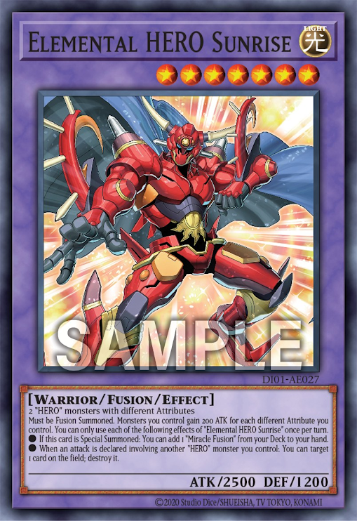 [遊戲王] E・HERO 日昇俠 / E·HERO サンライザー / Elemental HERO Sunrise-Trading Card Game-TCG-Oztet Amigo