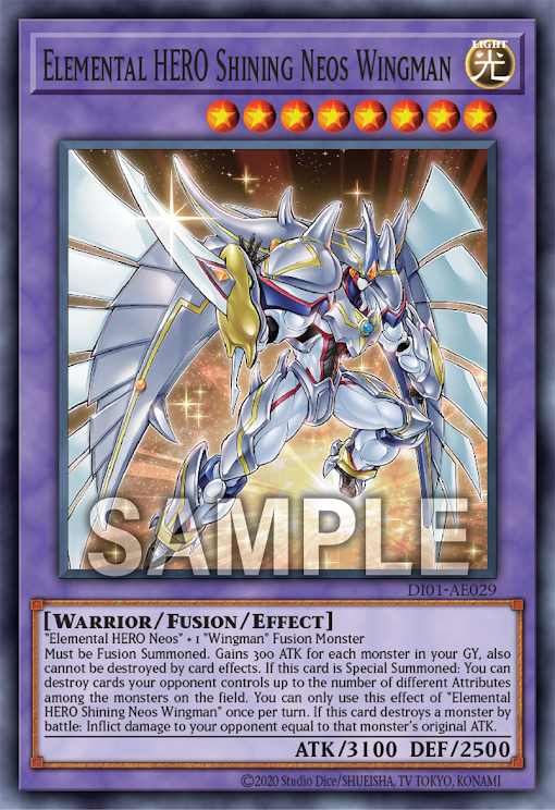 [遊戲王] E・HERO 閃光新生翼人 / E·HERO シャイニング·ネオス·ウィングマン / Elemental HERO Shining Neos Wingman-Trading Card Game-TCG-Oztet Amigo