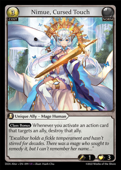 Grand Archive single card - DOA Alter - en-099 - Nimue, Cursed Touch(SR)