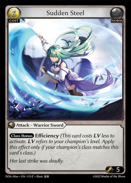 Grand Archive single card - DOA Alter - en-112 - Sudden Steel(C)(Foil)