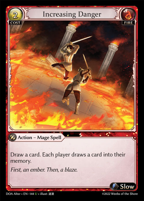 Grand Archive single card - DOA Alter - en-144 - Increasing Danger(U)