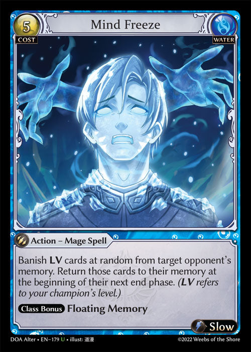 Grand Archive single card - DOA Alter - en-179 - Mind Freeze(U)