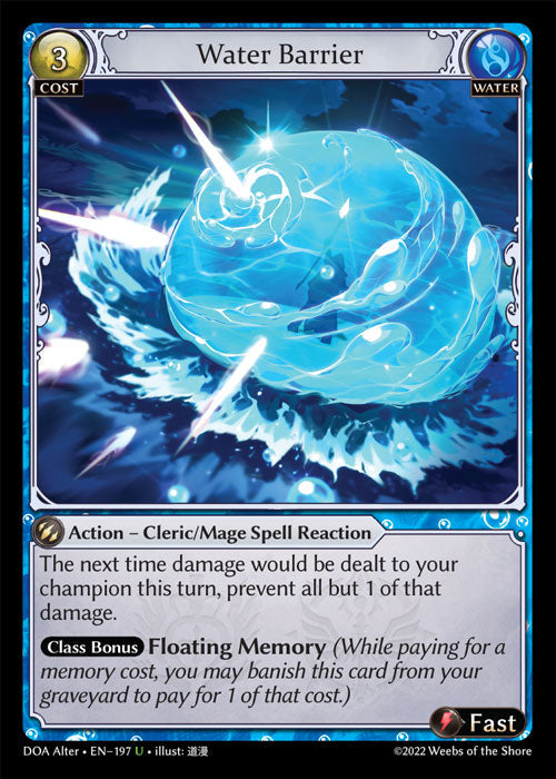 Grand Archive single card - DOA Alter - en-197 - Water Barrier(U)