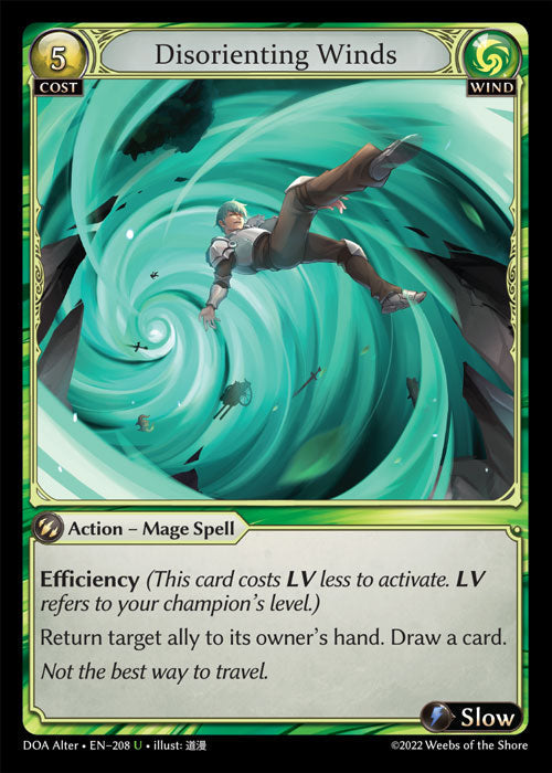 Grand Archive single card - DOA Alter - en-208 - Disorienting Winds(U)