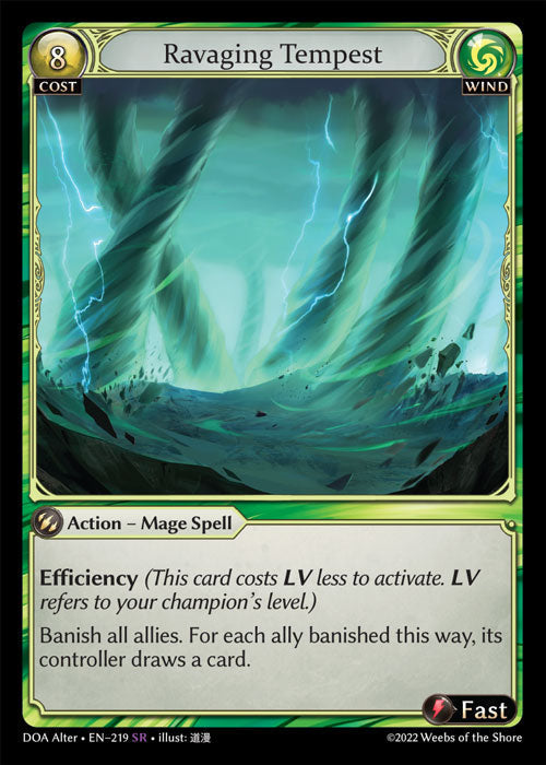Grand Archive single card - DOA Alter - en-219 - Ravaging Tempest(SR)