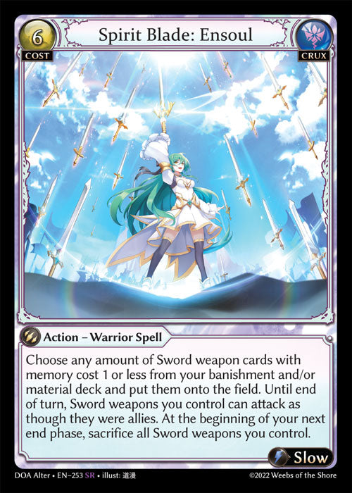 Grand Archive single card - DOA Alter - en-253 - Spirit Blade: Ensoul(SR)