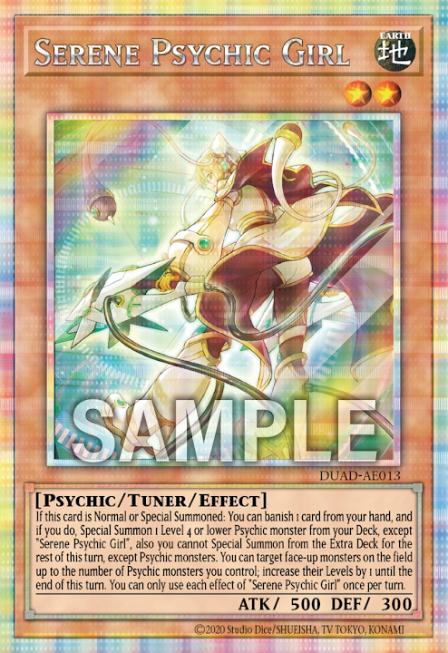 [遊戲王亞英版]靜寂的超能女孩/静寂のサイコガール/Serene Psychic Girl