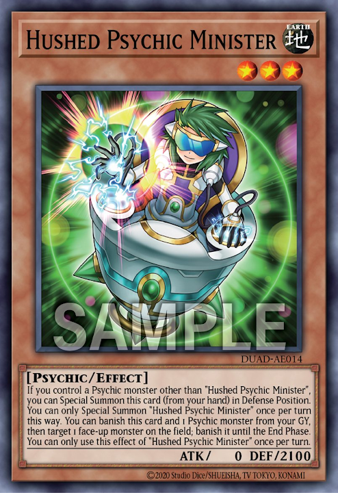 [遊戲王亞英版]寡默的超能大臣/寡黙なるサイコミニスター/Hushed Psychic Minister