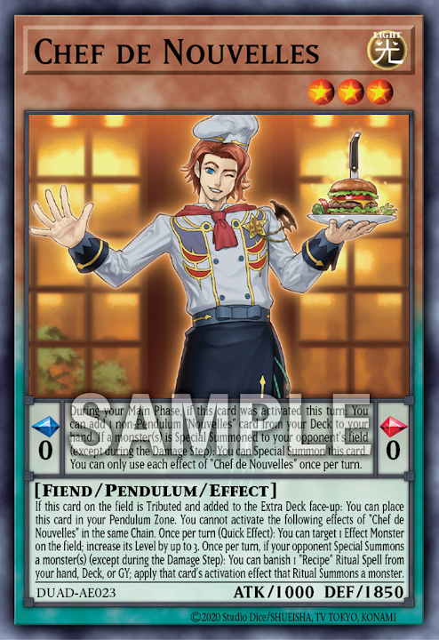 [遊戲王亞英版]新潮廚師 主廚/ シェフ・ド・ヌーベルズ/Chef de Nouvelles