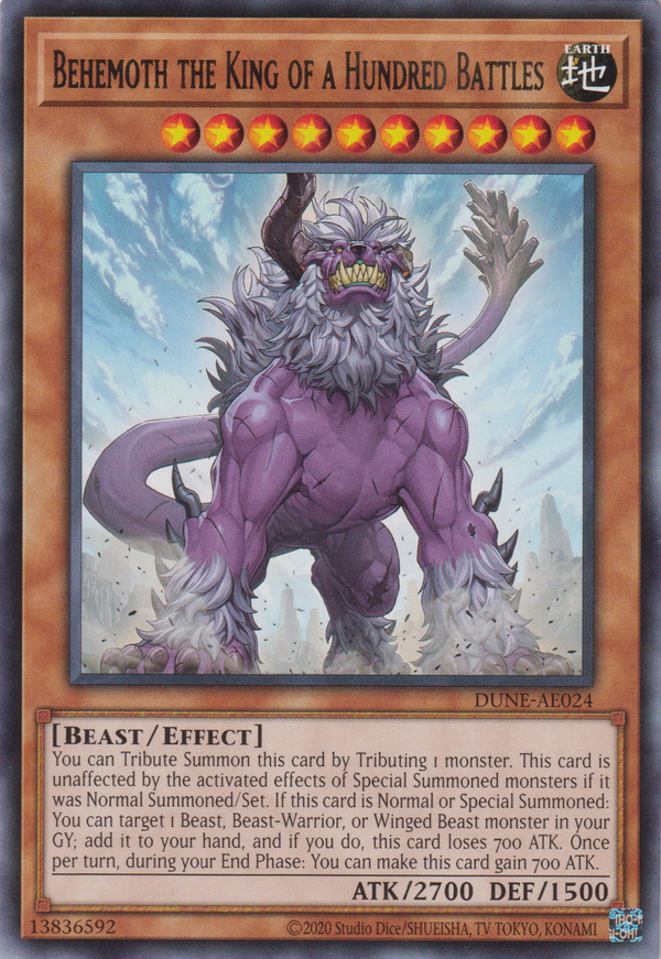 [遊戲王亞英版] 百戰王 貝西摩斯  / 百戦王 ベヒーモス / Behemoth the King of a Hundred Battles-Trading Card Game-TCG-Oztet Amigo