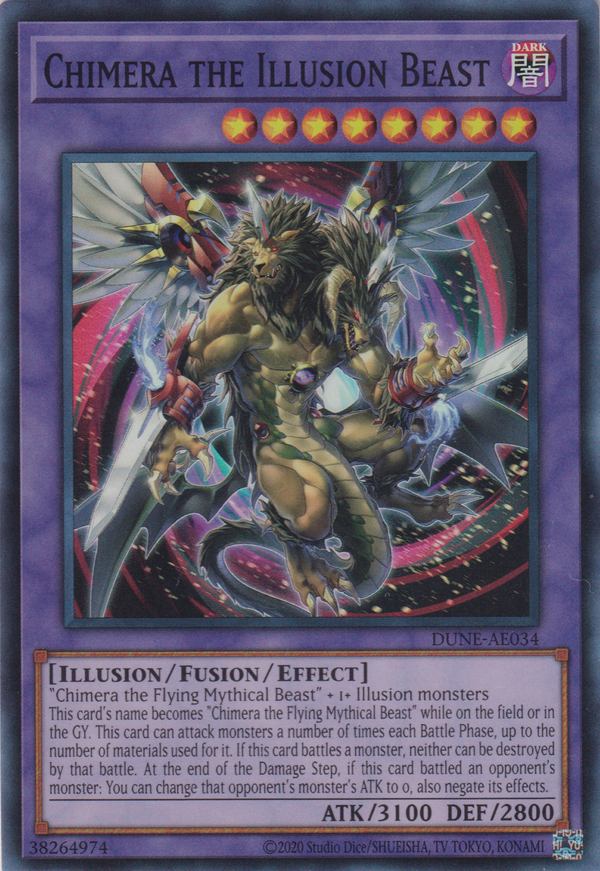 [遊戲王亞英版] 幻想魔獸 奇美拉  / 幻想魔獣キマイラ / Chimera the Illusion Magical Beast-Trading Card Game-TCG-Oztet Amigo