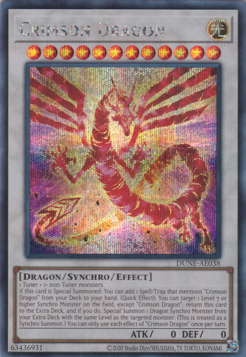 [遊戲王亞英版] 赤龍  / 赤き竜 / Crimson Dragon-Trading Card Game-TCG-Oztet Amigo