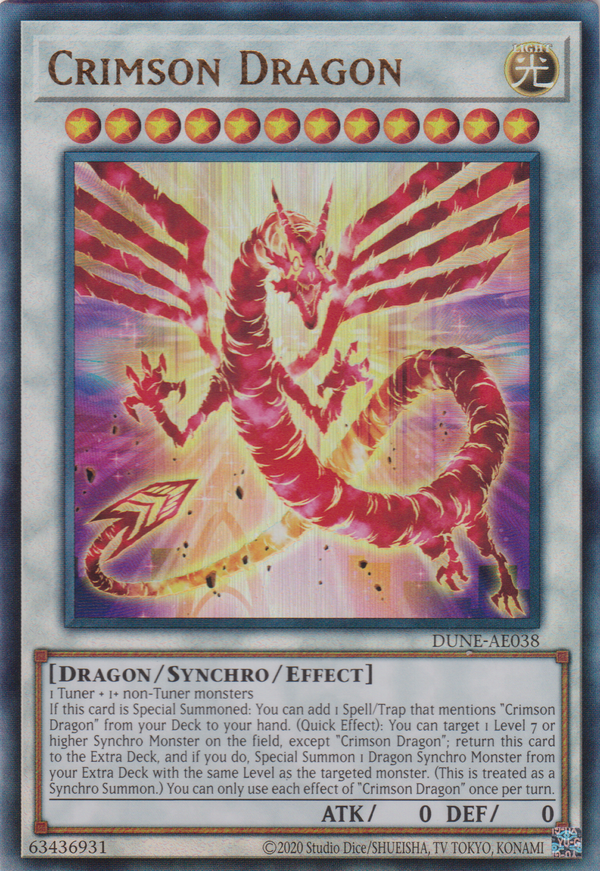 [遊戲王亞英版] 赤龍  / 赤き竜 / Crimson Dragon-Trading Card Game-TCG-Oztet Amigo