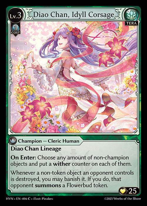 Grand Archive single card - HVN - EN-006 - Diao Chan, Idyll Corsage(C)