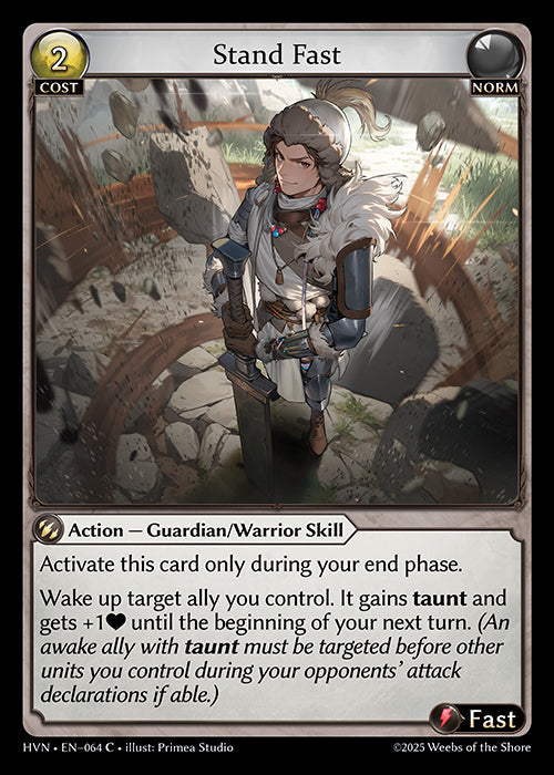 Grand Archive single card - HVN - EN-064 - Stand Fast(C)(Foil)