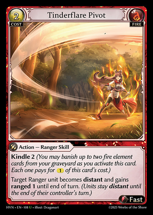 Grand Archive single card - HVN - EN-108 - Tinderflare Pivot(U)