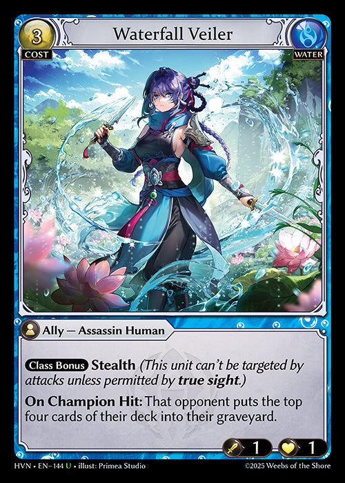 Grand Archive single card - HVN - EN-144 - Waterfall Veiler(U)